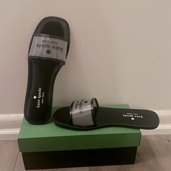 Kate Spade Peyton Clear Sandals Black - Picture 3 of 3